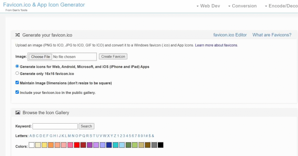 Free Favicon Generators