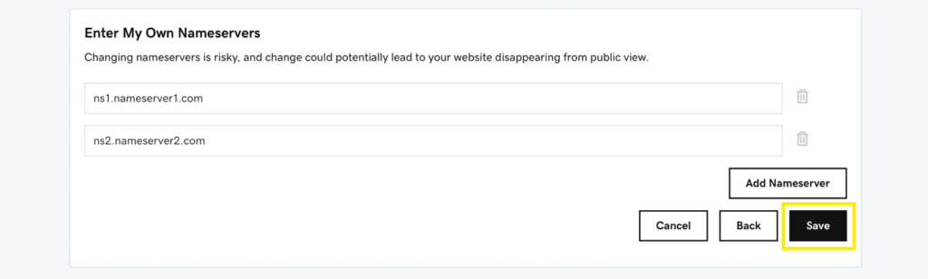 Change a Domain Name